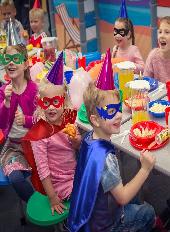 D.Q.Z Superhero-Capes for Kids 20 Sets Children-Superhero Capes and Masks for Super Hero Toys Birthday Party Dress Up Costume (Multicolored) - Image 4